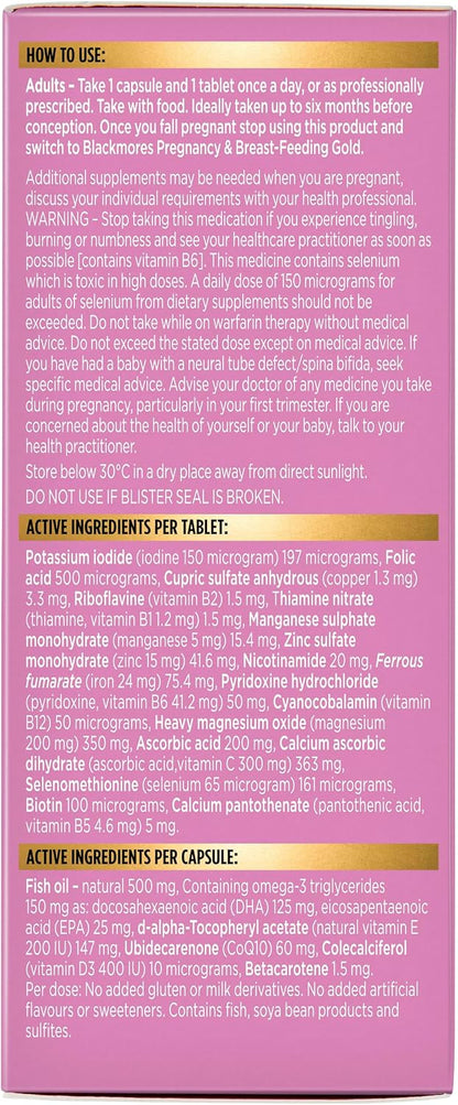 Blackmores Conceive Well Gold 28 Tablets + 28 Capsules