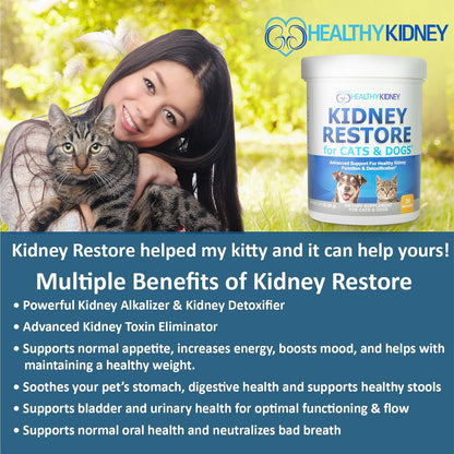 Kidney Restore for Cats & Dogs – Unflavoured Kidney Support Supplement