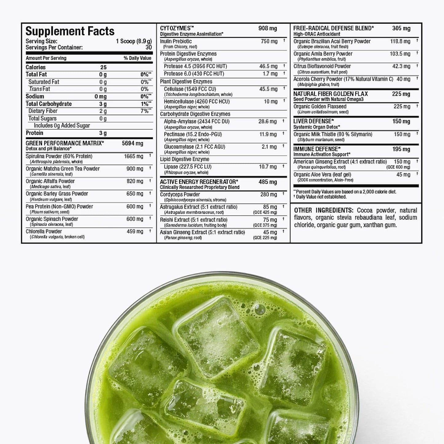 ALLMAX CytoGreens Super Greens Powder, Acai Berry Green Tea Flavour, 14 Servings - görsel 10