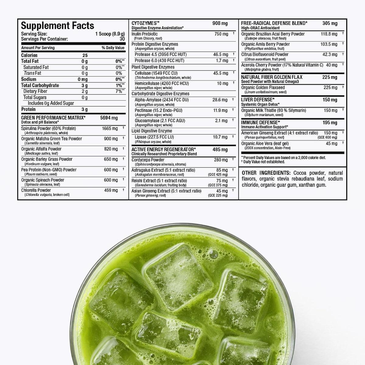 ALLMAX CytoGreens Super Greens Powder, Acai Berry Green Tea Flavour, 14 Servings - görsel 10