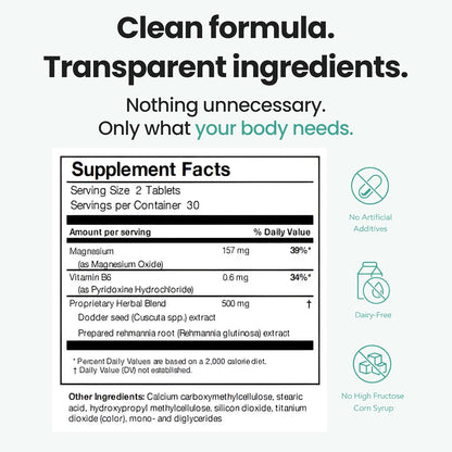 Hearing Support Supplement for Clarity & Ear Health with Magnesium, B6 & Patented Botanical Complex | 60 Tablets