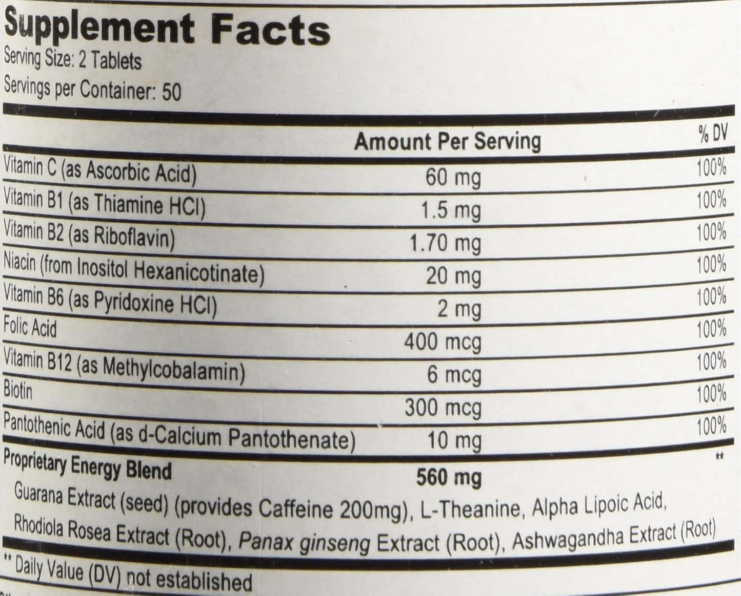 Weyland Brain Nutrition Energy | B-Complex with Botanically Sourced Caffeine & Herbs - görsel 7