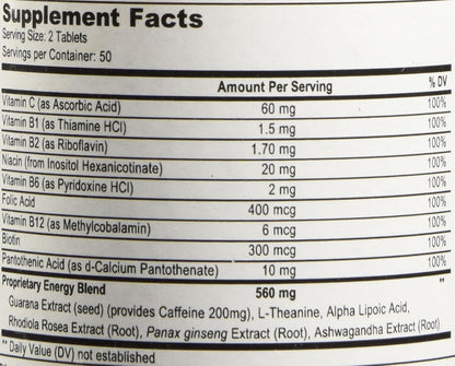 Weyland Brain Nutrition Energy | B-Complex with Botanically Sourced Caffeine & Herbs