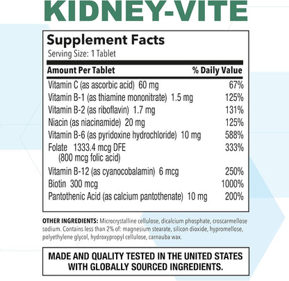 Puregen Labs Kidney-Vite | Premier Kidney Renal Support Supplement – 100 Vegetarian Tablets