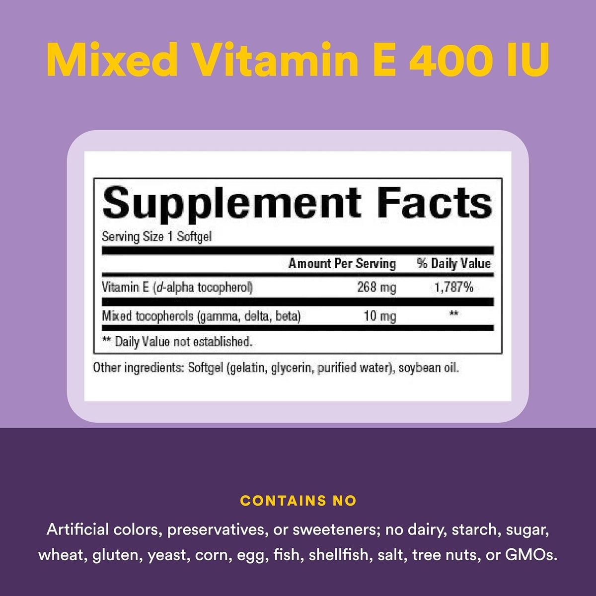 Natural Factors Mixed Vitamin E 400 IU – 240 Softgels - görsel 4