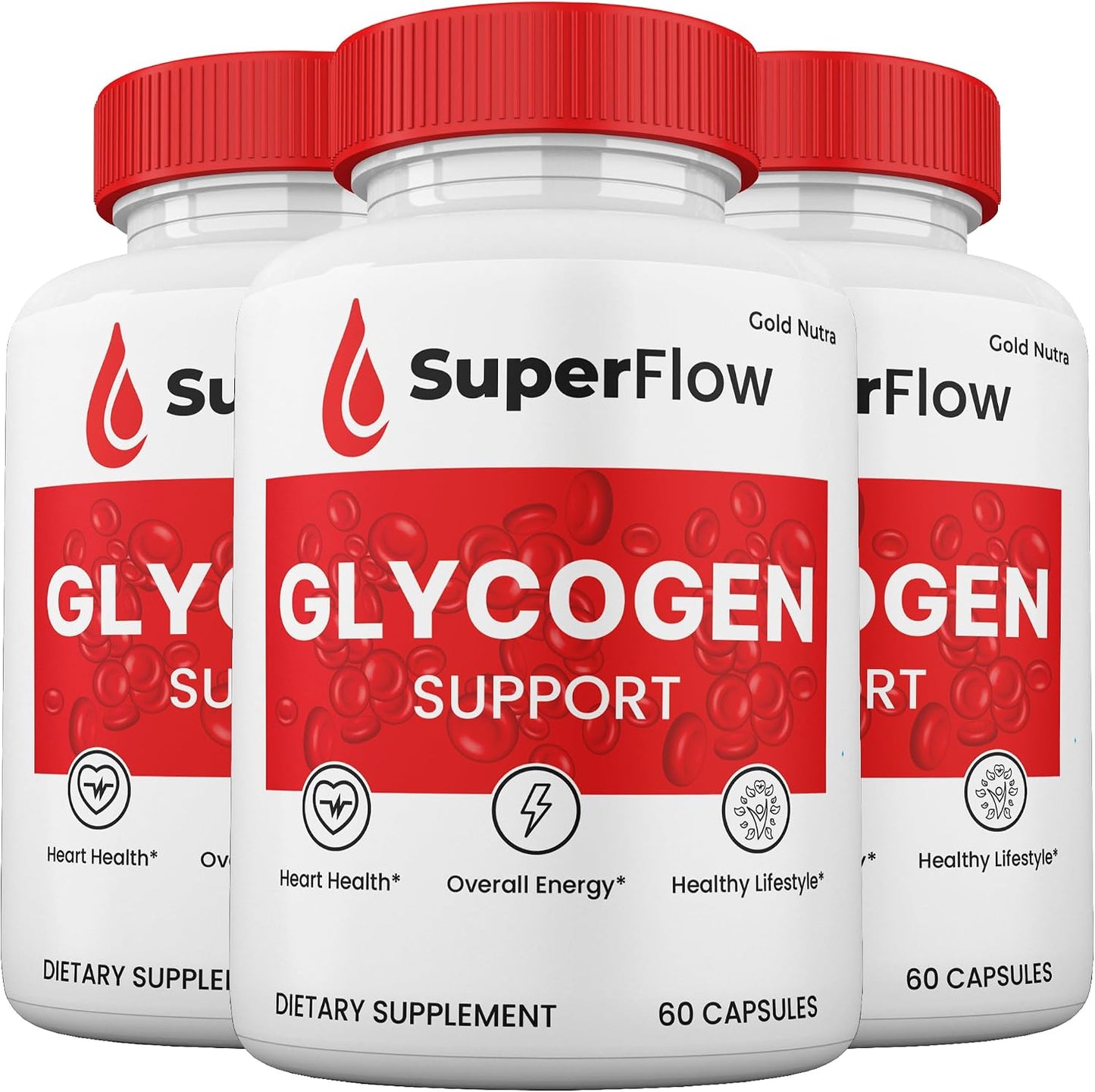 Super Flow Blood Support Capsules – All Natural Supplement, 3-Month Supply (3 Pack) - görsel 1