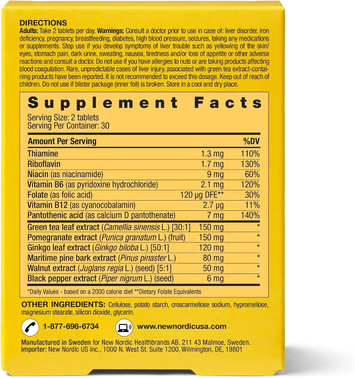 New Nordic Clear Brain Tablets - 60 Count - görsel 6