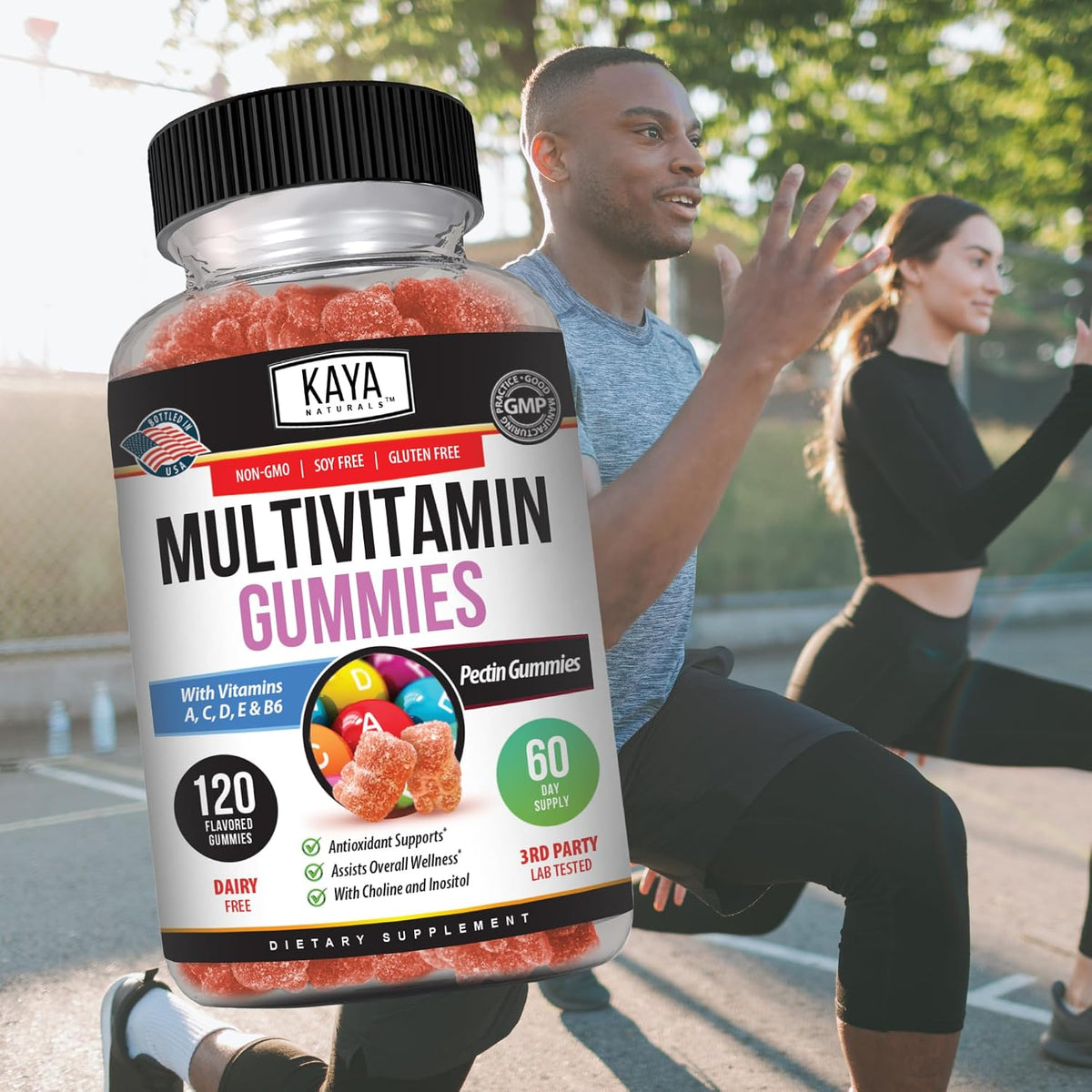 Kaya Naturals Adult Multivitamin Gummy, 120 Count, Strawberry Flavour - görsel 7