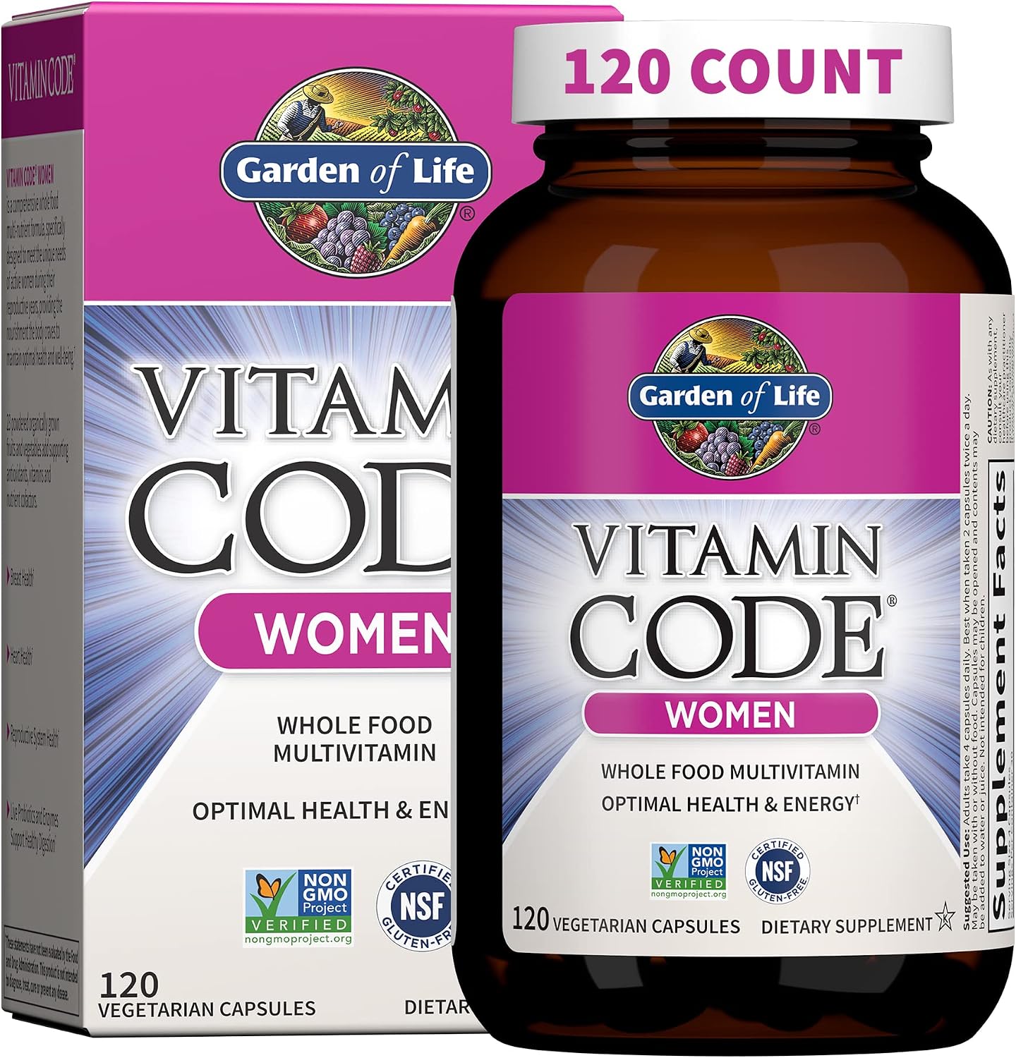 Garden of Life Vitamin Code Women's Multivitamin with Iron and Folate - görsel 1