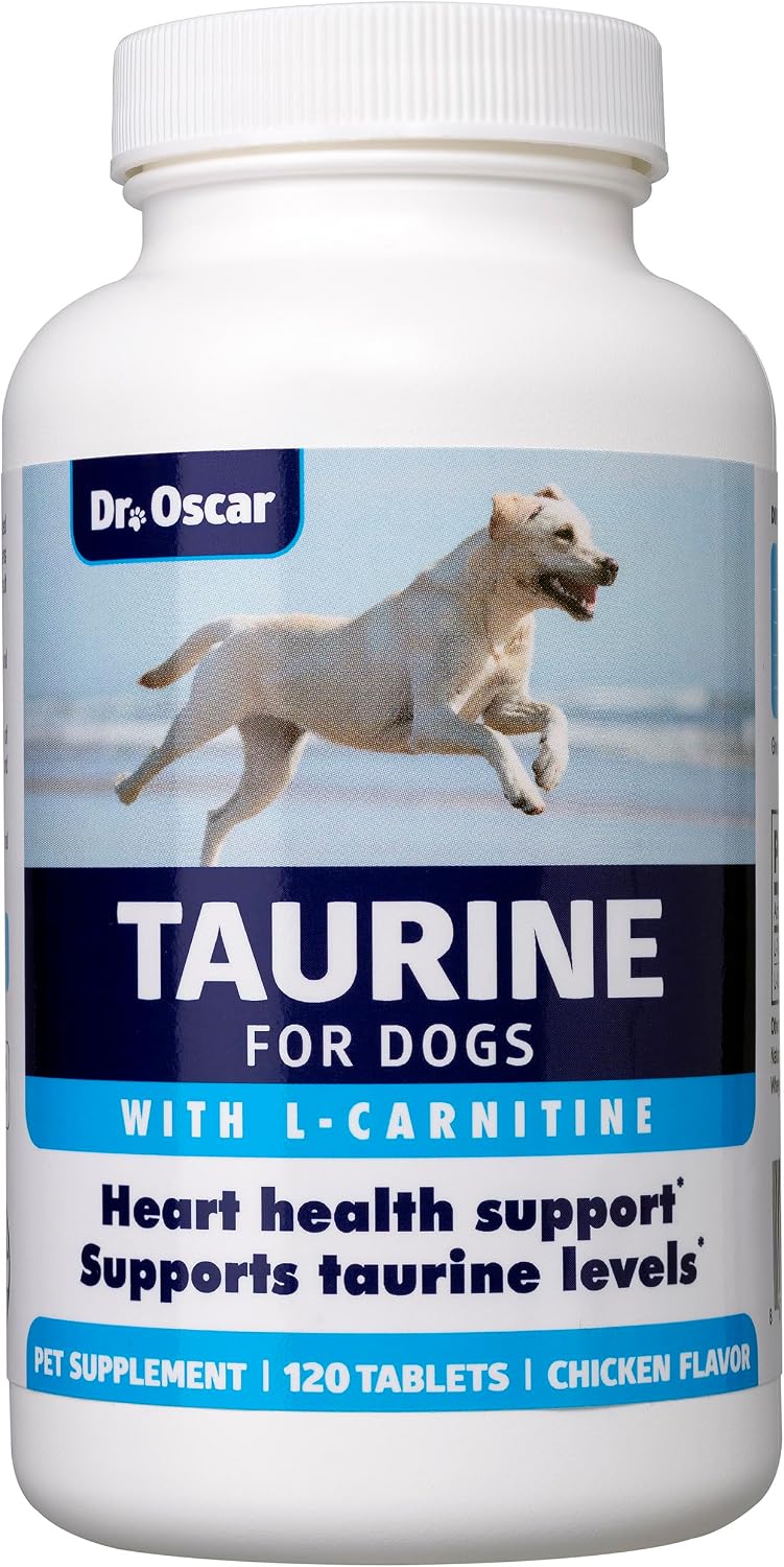 Dr. Oscar Taurine Supplement for Dogs – 120 Chewable Tablets with L-Carnitine - görsel 1