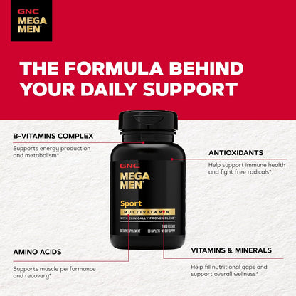 GNC Mega Men Sport Multivitamin for Men - 90 Tablets