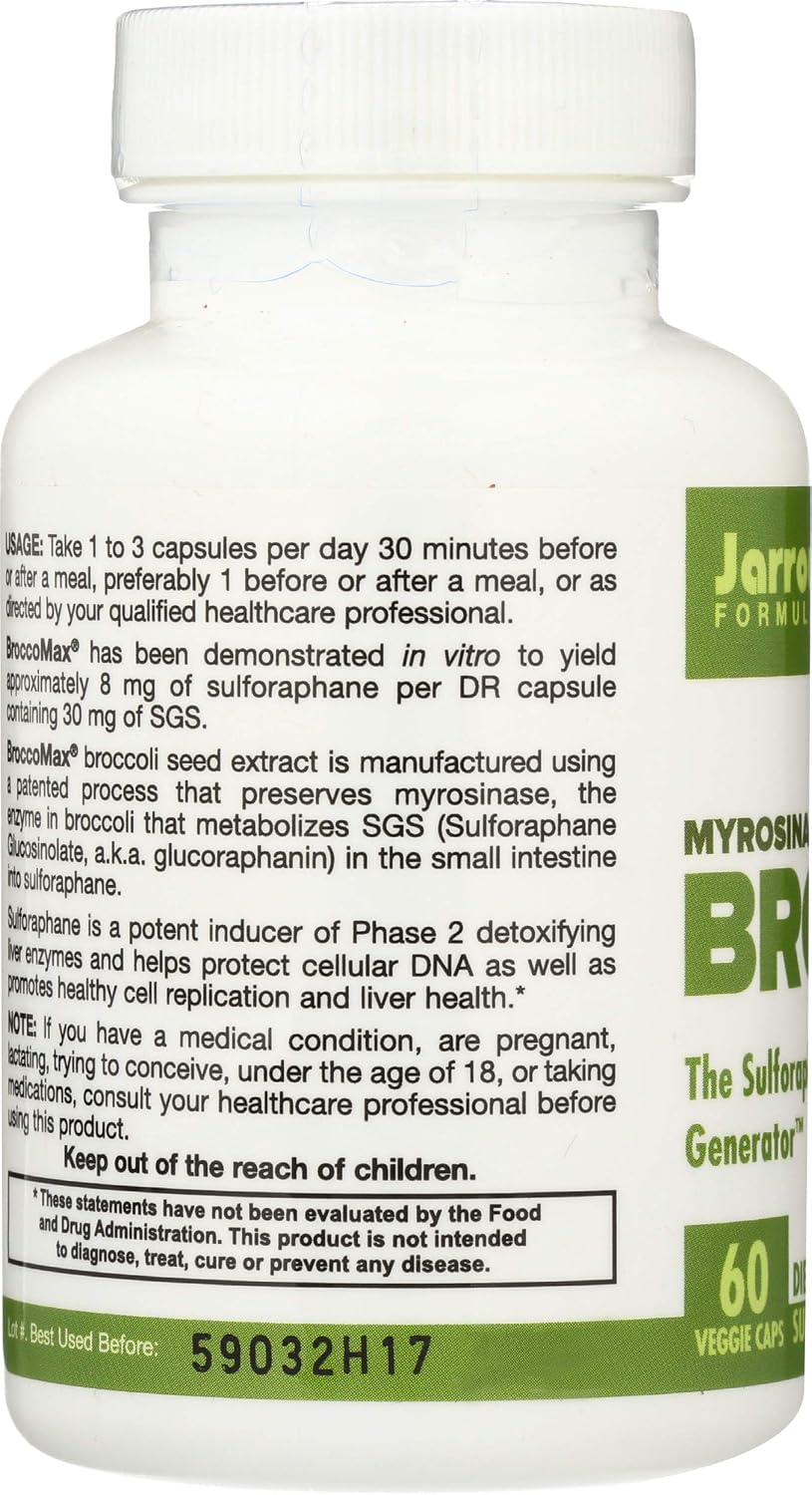 Jarrow Formulae Brocco Max 500 mg - 60 Capsules - görsel 5