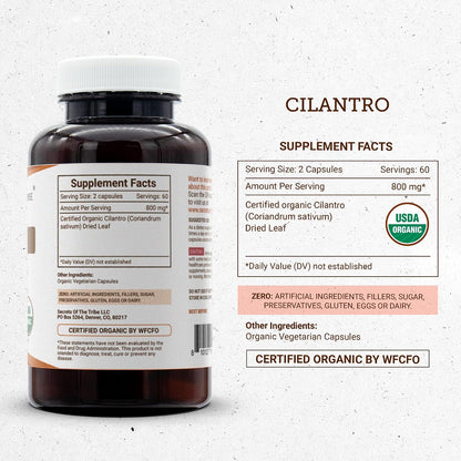 Secrets of the Tribe Organic Cilantro Capsules – 120 Count