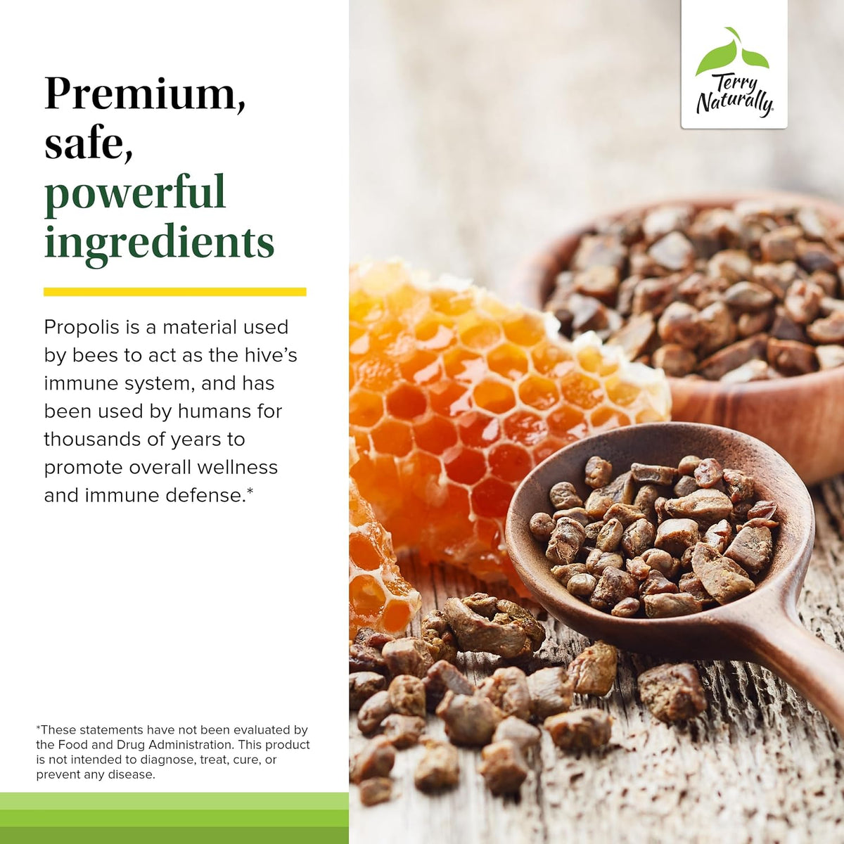 Terry Naturally Propolis Extract EP300 – Immune & Respiratory Support, 60 Chewable Tablets - görsel 5