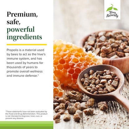 Terry Naturally Propolis Extract EP300 – Immune & Respiratory Support, 60 Chewable Tablets