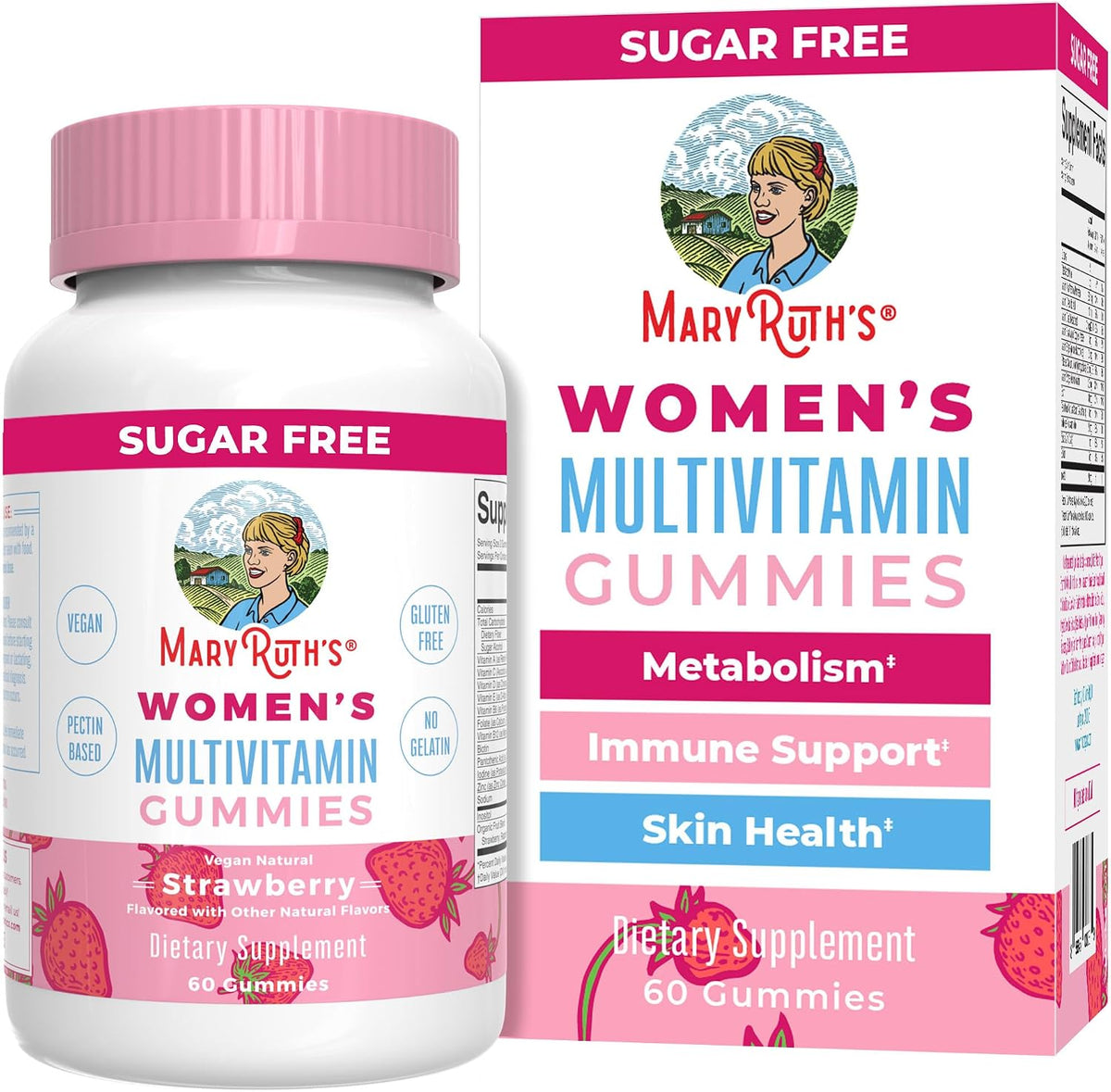 MaryRuth Organics Women's Immune Support Multivitamin Gummies - Sugar-Free, Vegan, 60 Count - görsel 1