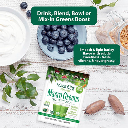 MacroLife Naturals Macro Greens Superfood – Convenient Nutrition: Each packet mixes easily into smoothies, – Image 10