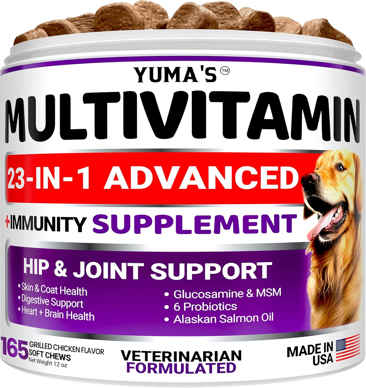 Dog UTI Chews - 170 Treats - Cranberry Supplement for Dogs - Bladder Control - Digestion & Immune Support - Urinary Tract Health - Multivitamin - Vitamins and Supplements - Made in USA - görsel 9