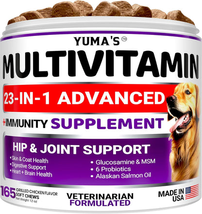 Dog UTI Chews - 170 Treats - Cranberry Supplement for Dogs - Bladder Control - Digestion & Immune Support - Urinary Tract Health - Multivitamin - Vitamins and Supplements - Made in USA