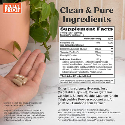 Bulletproof Clarity & Focus Capsules – Caffeine-Free Cognitive Support