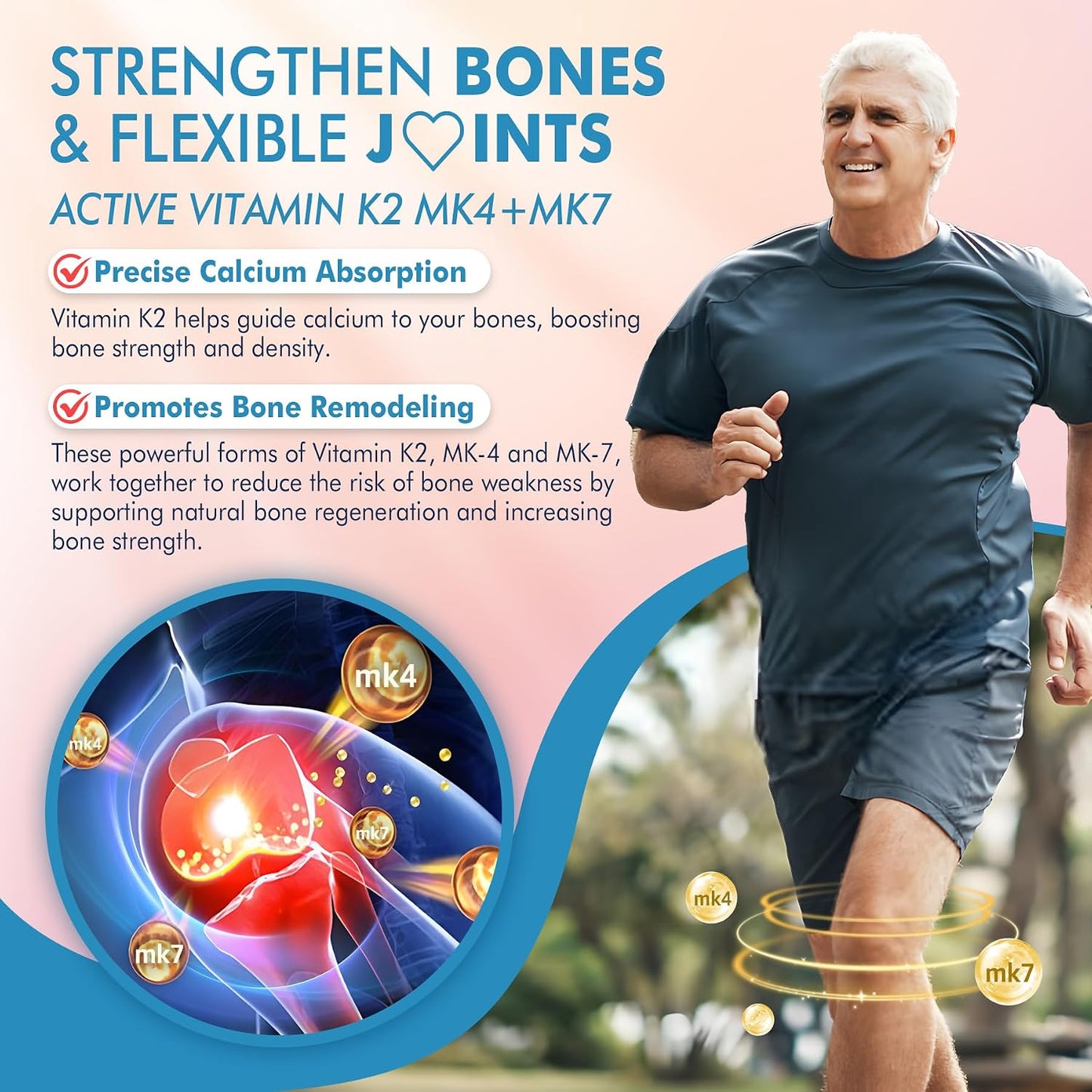 Vitamin K2 Gummies MK-7 200 mcg & MK-4 500 mcg - Sugar Free Full Spectrum, Pack of 2 - görsel 6