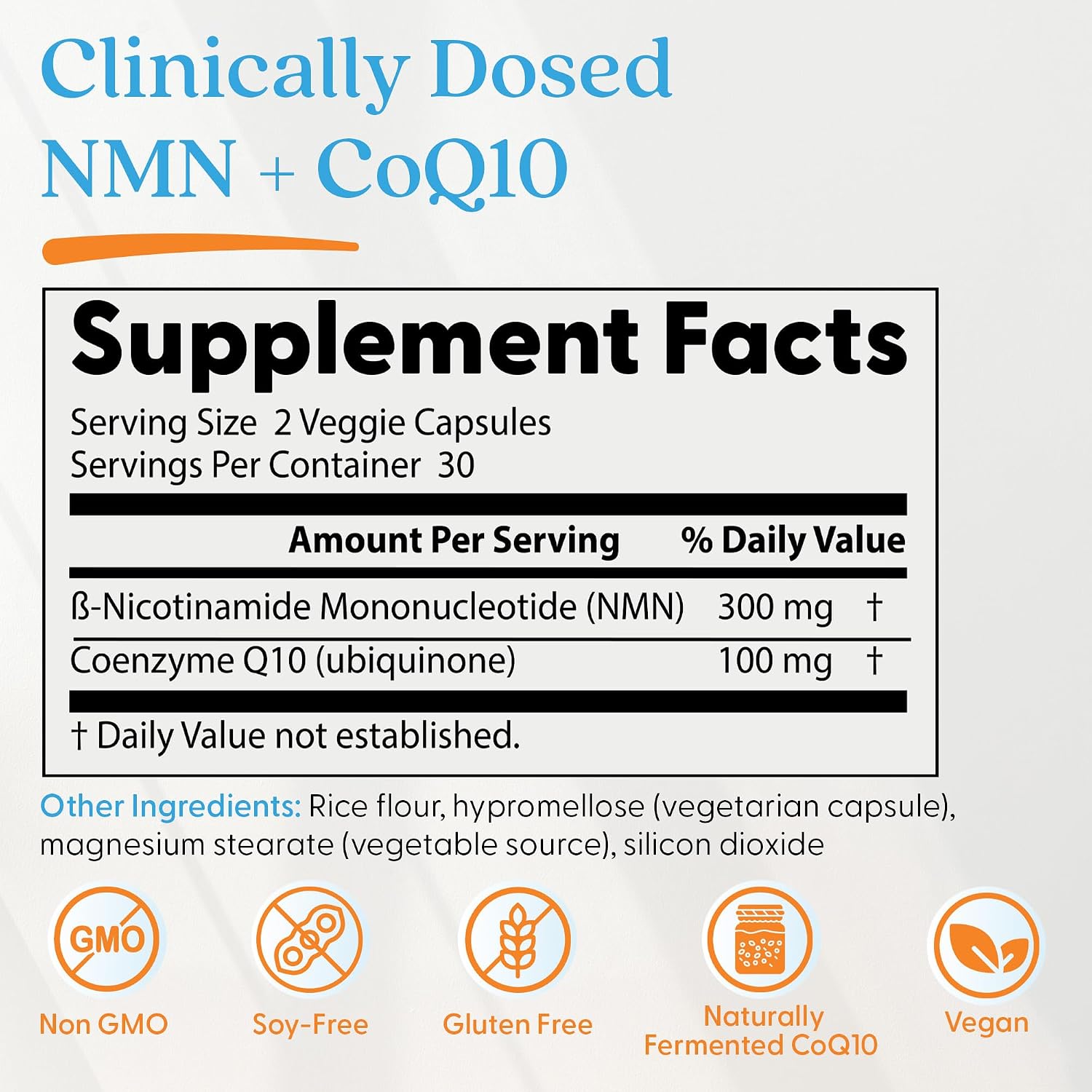 Doctor's Best NMN + CoQ10, 60 Vegan Capsules - görsel 2