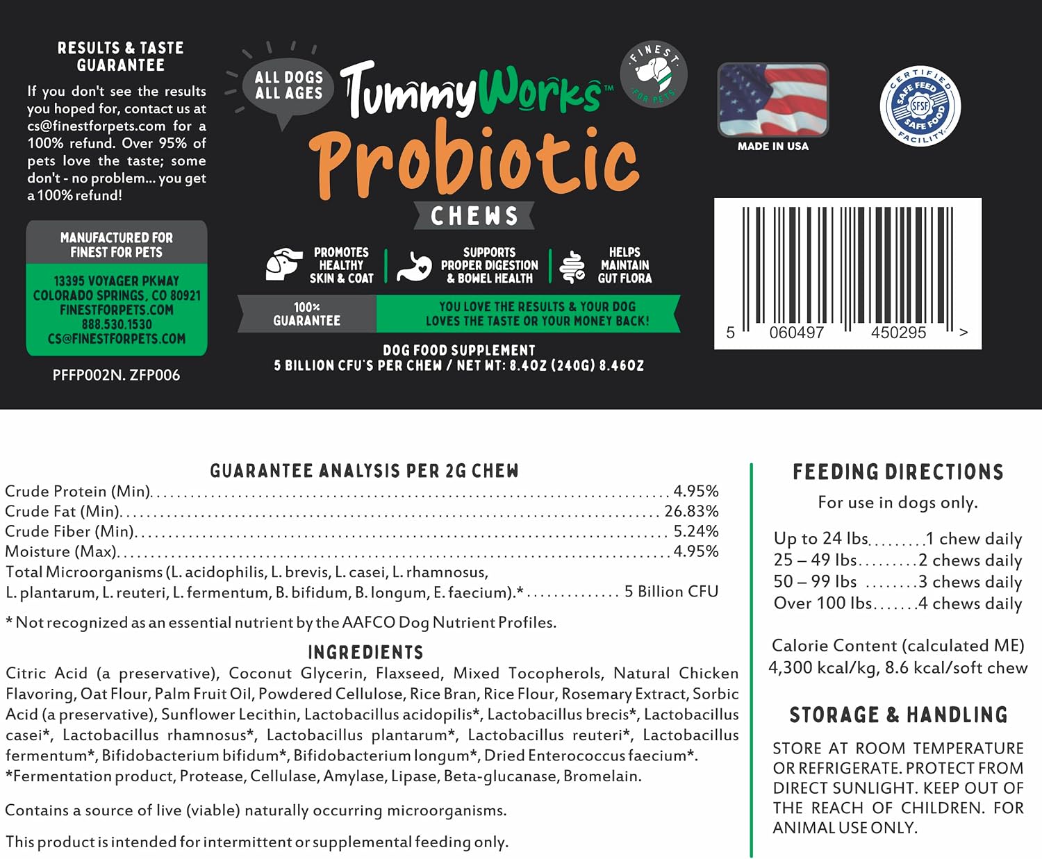 TummyWorks Probiotics for Dogs – 120 Soft Chews for Digestive Health & Immunity - görsel 9