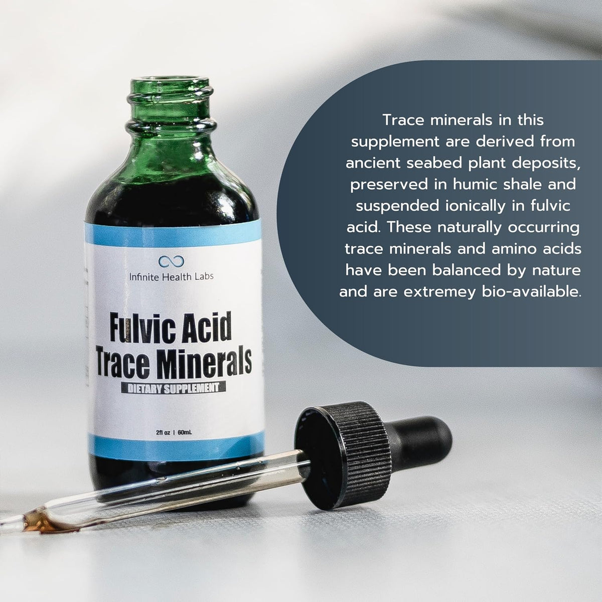 Fulvic Acid Trace Minerals Supplement - 169 Servings - Humic Acid Multimineral Electrolyte Liquid Drops - Bio-available Extract - görsel 5