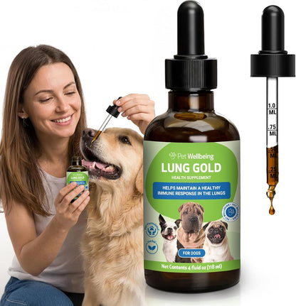 Pet Wellbeing Lung Gold for Dogs – 59 ml Liquid