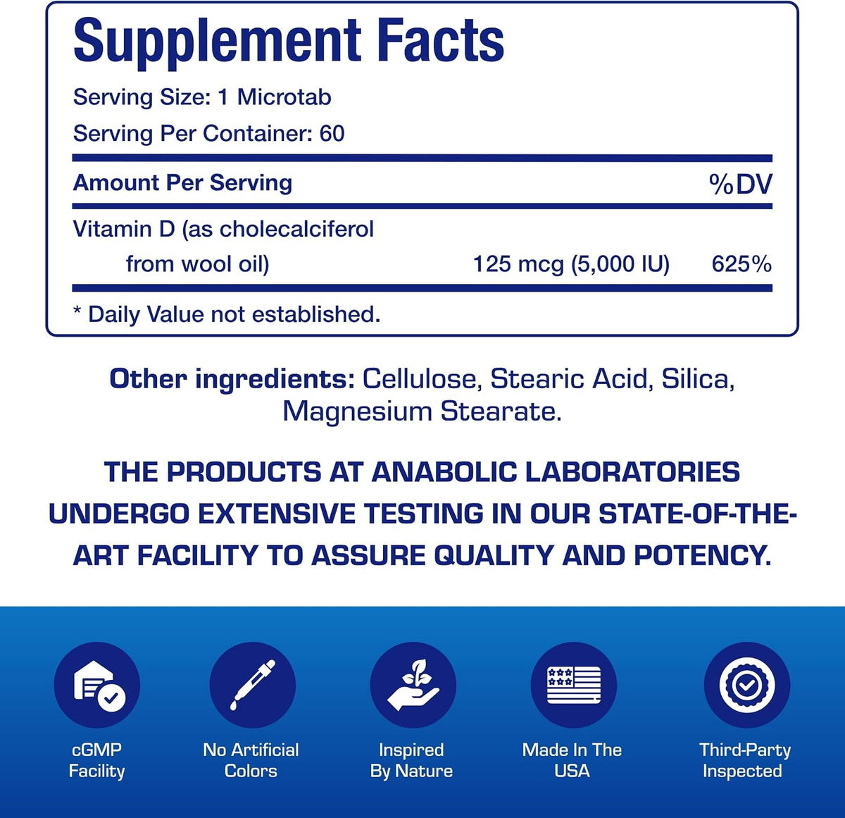 High Strength Vitamin D3 5000 IU - Clinical Formula Vitamin D Supplement for Men and Women - görsel 7