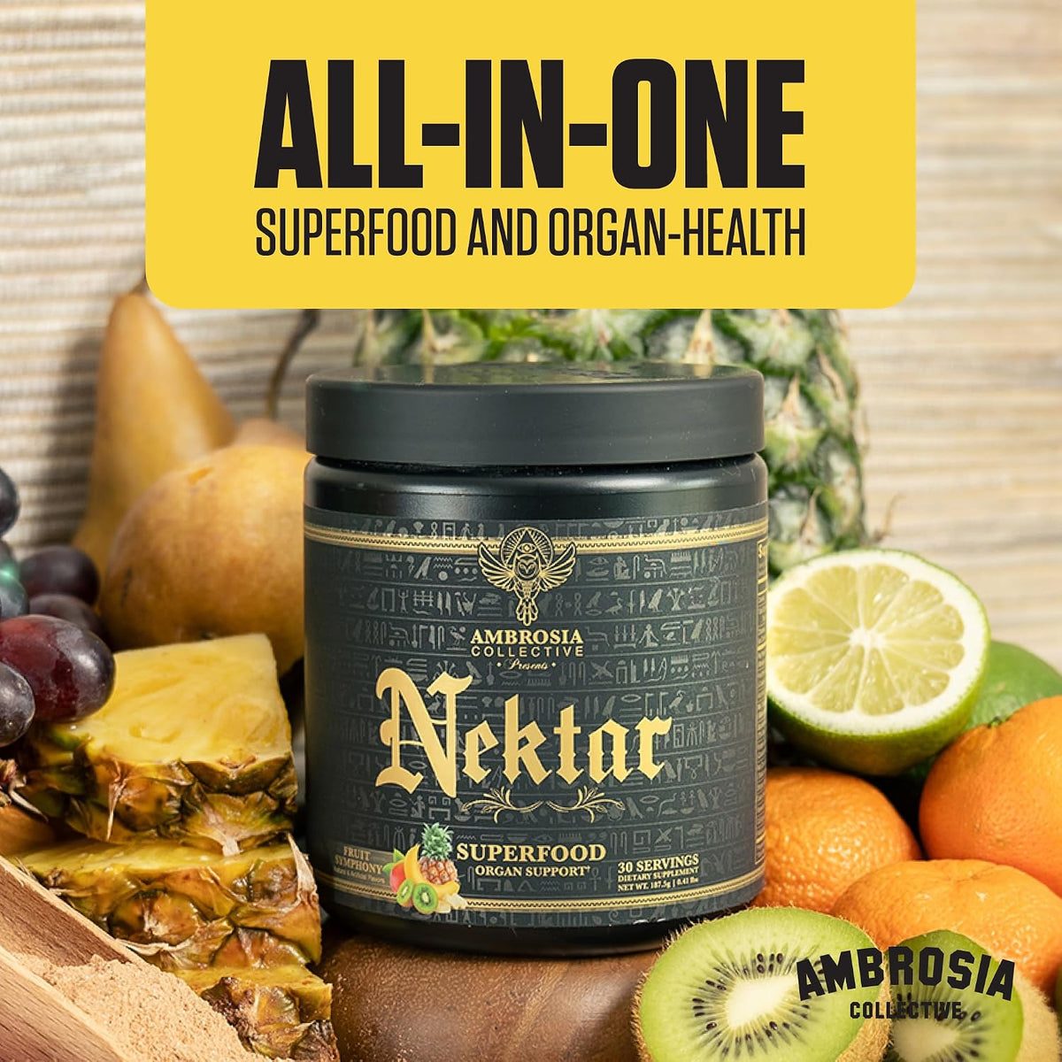 Ambrosia Nektar Superfood Organ & Cycle Support Powder - Fruit Symphony (30 Servings) - görsel 8