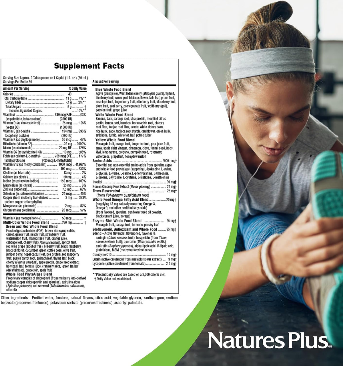 Nature's Plus Source of Life GOLD Multivitamin Liquid - 30 fl oz (887 ml) - With Vitamins D3, B12 & K2 - Vegetarian & Gluten Free - görsel 5