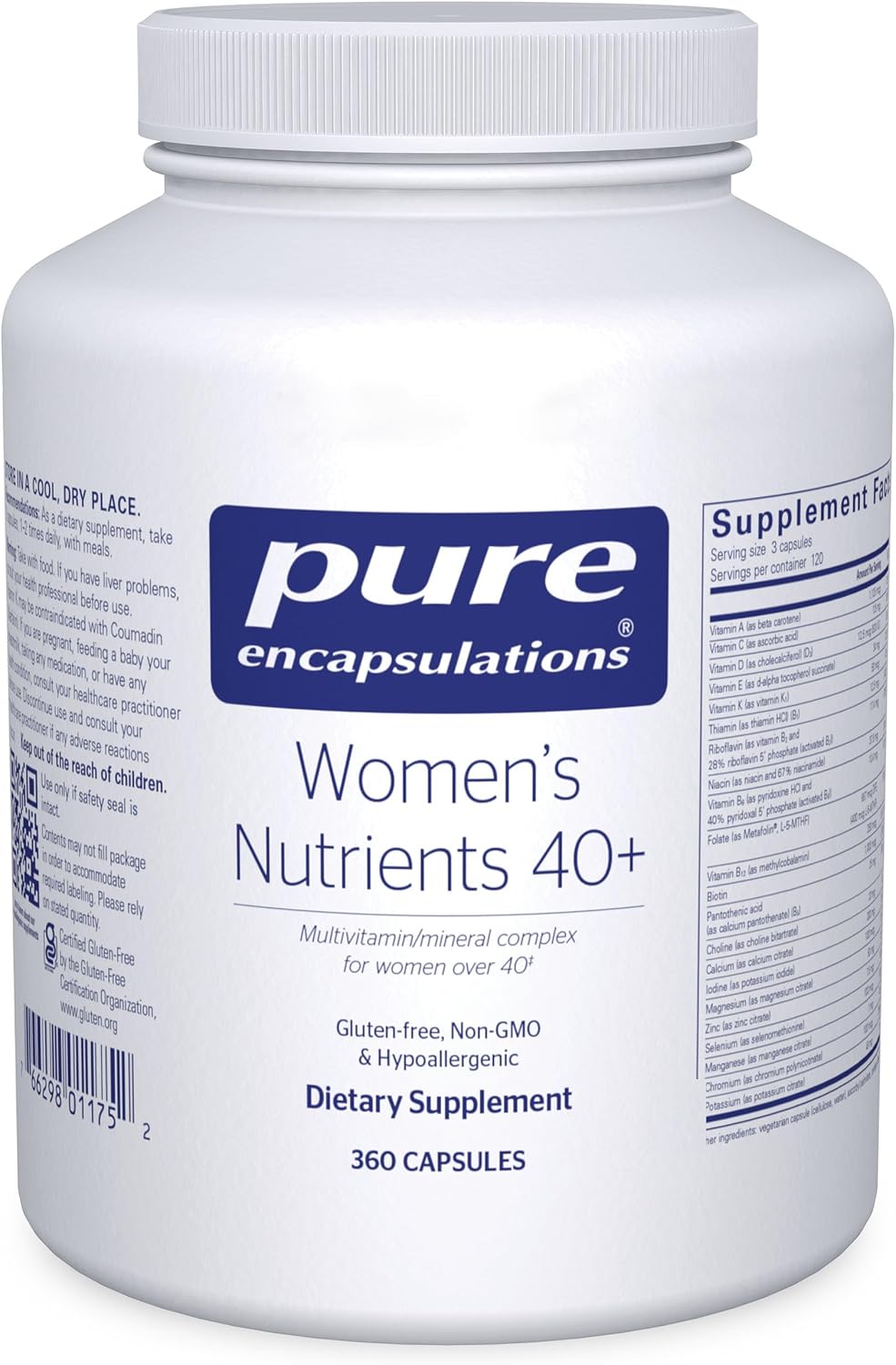 Pure Encapsulations Women's Nutrients 40+ Multivitamin for Women Over 40 - görsel 1
