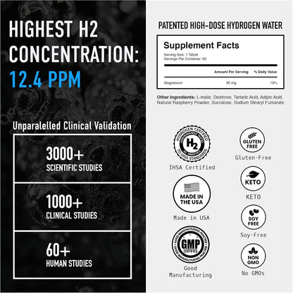 DRINK HRW Rejuvenation Molecular Hydrogen Water Tablets - Raspberry (60 Tablets)