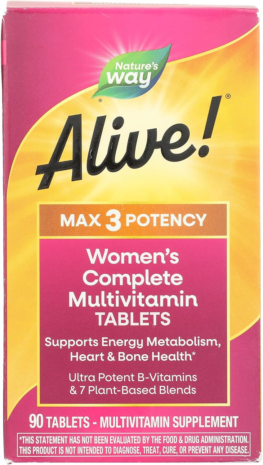 Nature's Way Alive! Max3 Potency Women's Complete Multivitamin, 90 Tablets - görsel 4