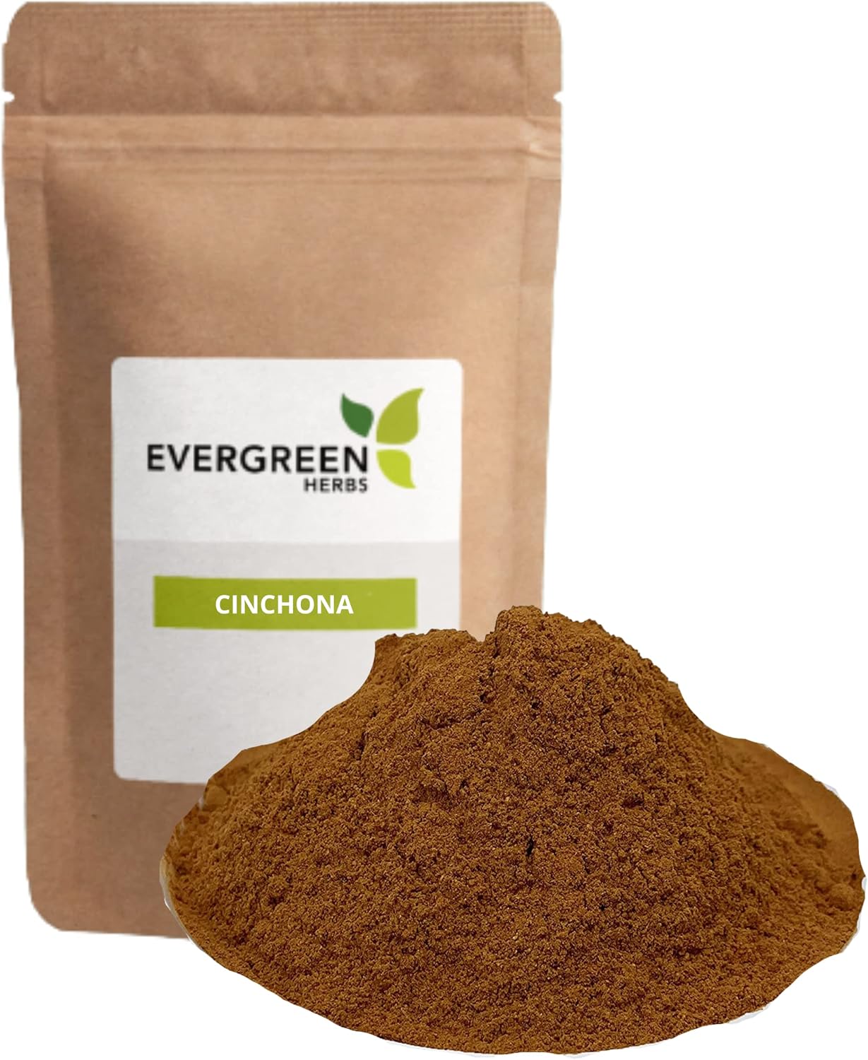 Evergreen Herbs Cinchona Bark Powder (8 oz) - Resealable Stand-up Pouch - görsel 1