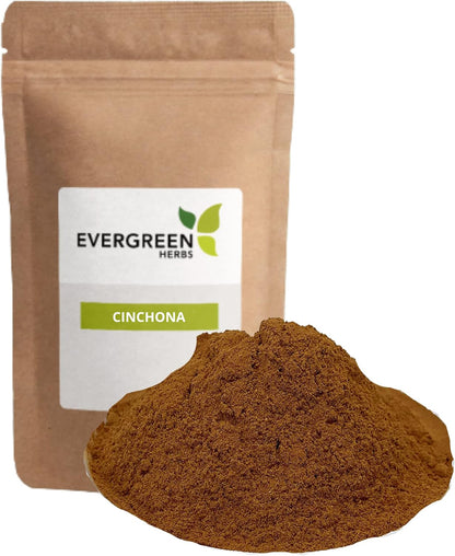 Evergreen Herbs Cinchona Bark Powder (8 oz) - Resealable Stand-up Pouch
