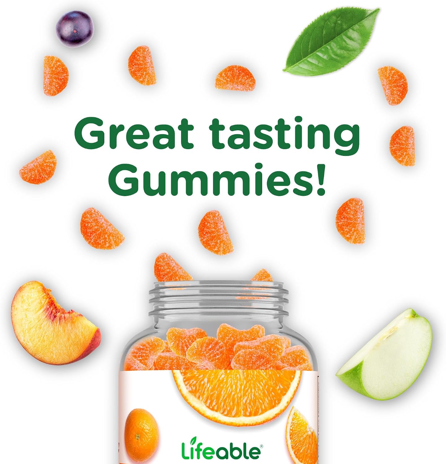 Lifeable Vitamin C Gummies – 750mg, Orange Flavour, Immune Support – 90 Gummies - görsel 6