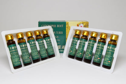 Codonopsis Root & Ophiopogon Tuber Drink (Sheng Mai Yin) Herbal Food Supplement Low Sugar 10 Vials
