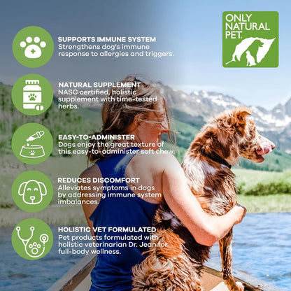 Only Natural Pet Immune Balance - Immunity Support for Itchy Skin & Allergies - 60 Tablets