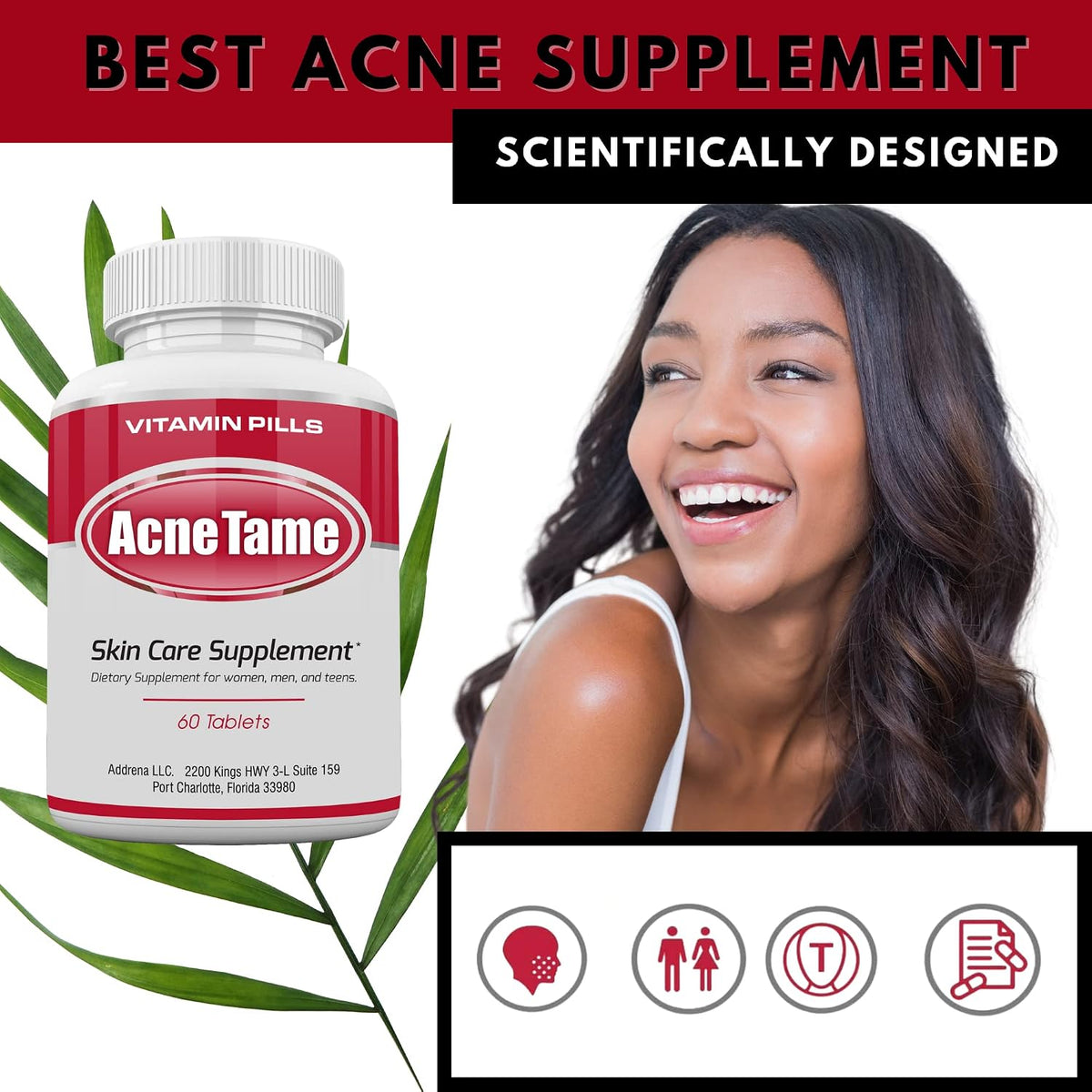 Acnetame Clear Skin Supplement – 2 Pack - görsel 3