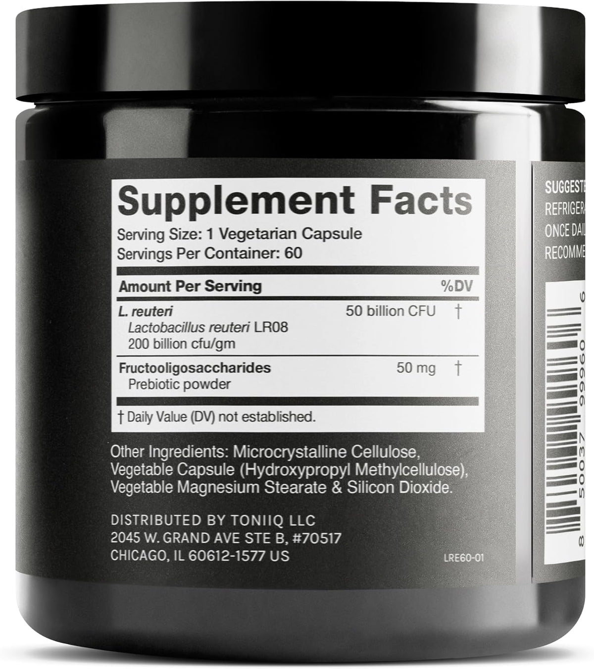 Toniiq Lactobacillus Reuteri Probiotic - 50 Billion CFU - 60 Vegetarian Capsules - görsel 2