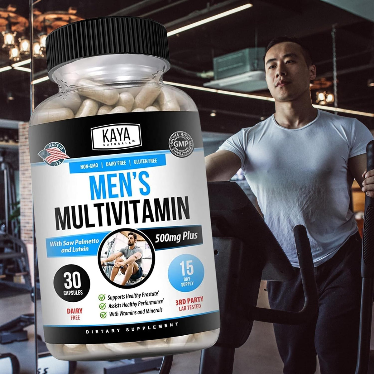 Kaya Naturals Multivitamin for Men, Prostate Support, 30 Vegetable Capsules - görsel 8