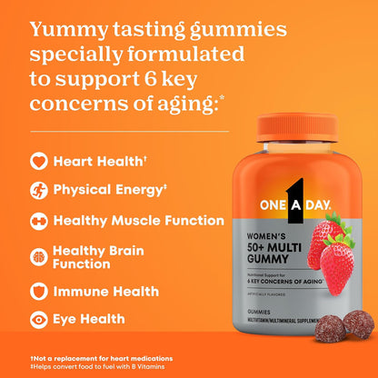 One A Day Multivitamin for Women 50 and Over, Gummy Vitamins, 110 Gummies