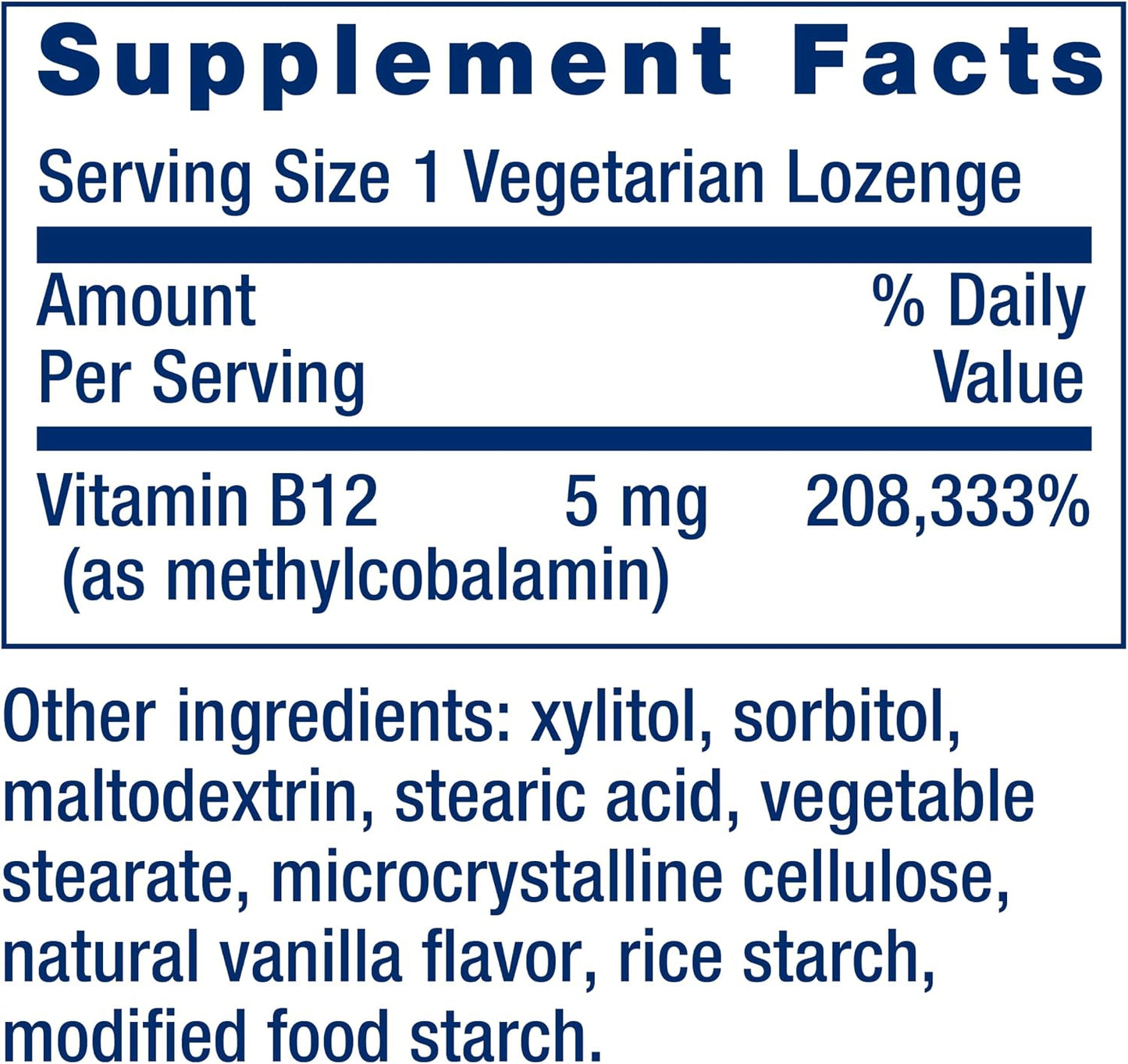 Life Extension Vitamin B12 Methylcobalamin, 5 mg, 60 Quick-Dissolving Lozenges - görsel 3