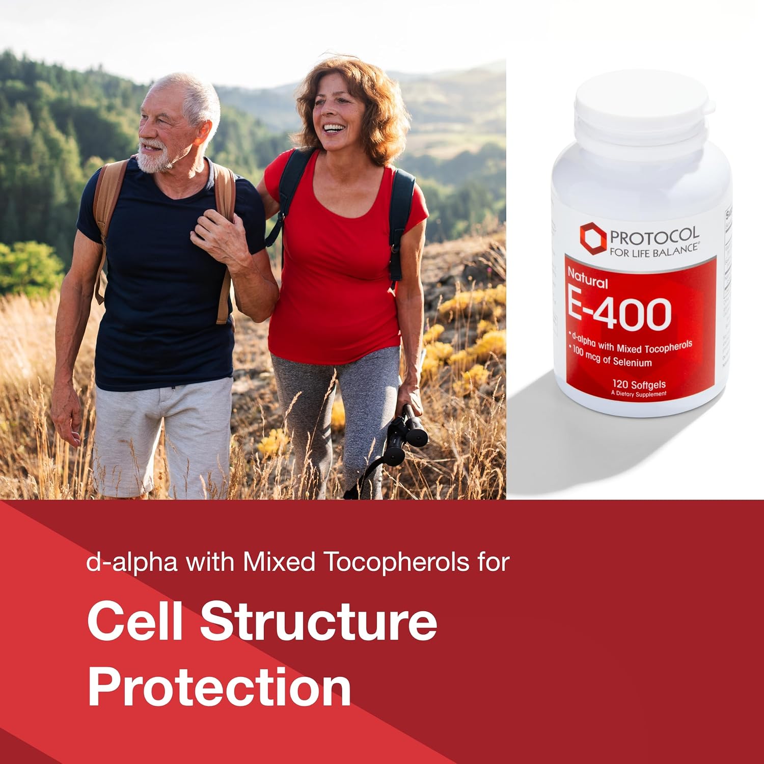PROTOCOL FOR LIFE BALANCE E-400 Vitamin E 400 IU with Selenium - 120 Softgels - görsel 3