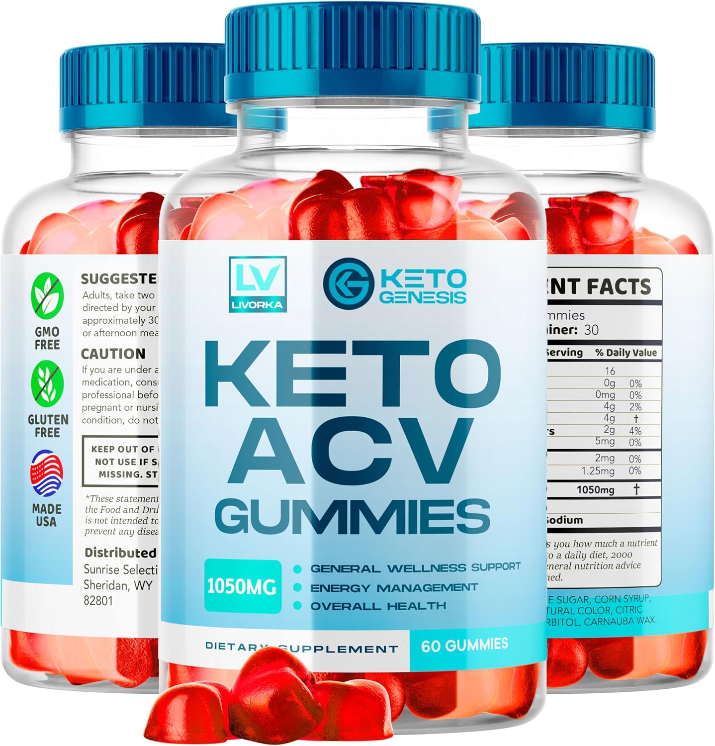 Keto Genesis Keto ACV Gummies Advanced - Apple Cider Vinegar Gummies, 3 Pack (180 Gummies) - görsel 8