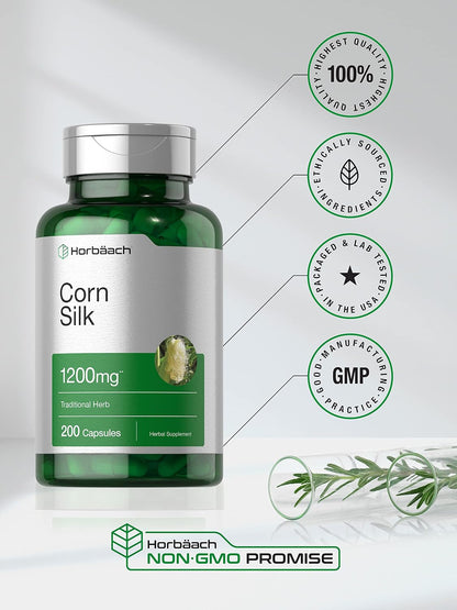 Horbäach Corn Silk Capsules, 200 Capsules