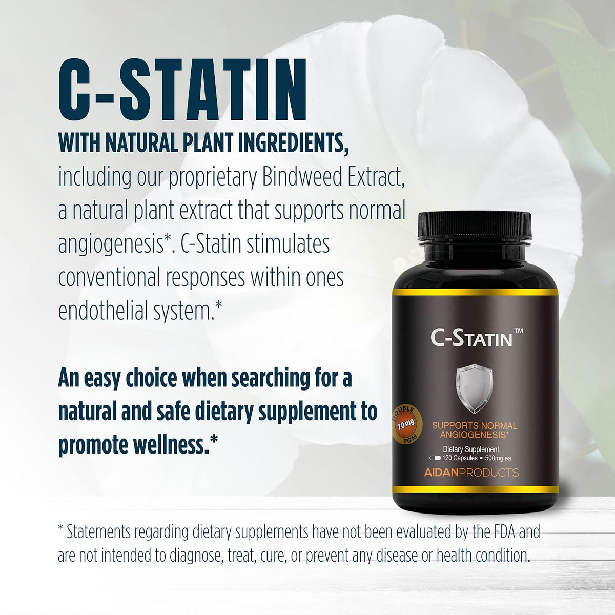 C-Statin Support for Normal Angiogenesis, Clinically Studied Proprietary Extract (120 Capsules) - görsel 4