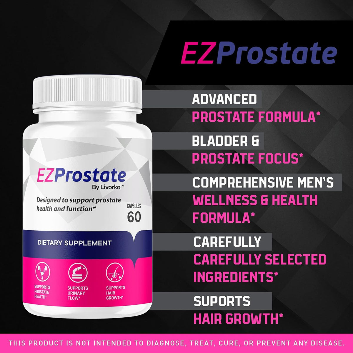 EZ Prostate Supplement (3 Pack) - 180 Capsules - görsel 2